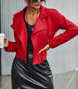 European And American Fashion Women's Wear Suede Motorcycle Jacket Looty Lush