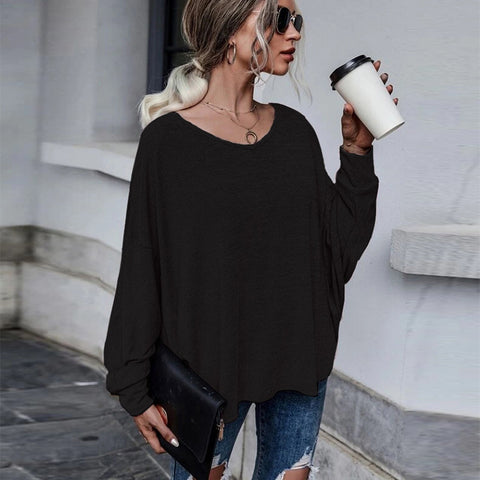 Women's Fashion Loose Lace-up T-shirt