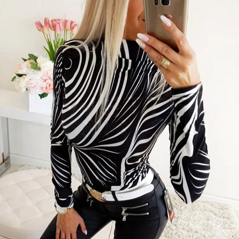 Looty Lush Sexy long-sleeved T-shirt bottoming shirt