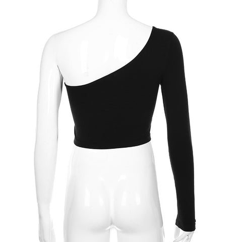 Looty Lush Black Skinny Long Sleeve T-Shirt