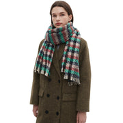 European And American Autumn And Winter Bristle Short Beard Small Plaid Scarf Shawl Looty Lush