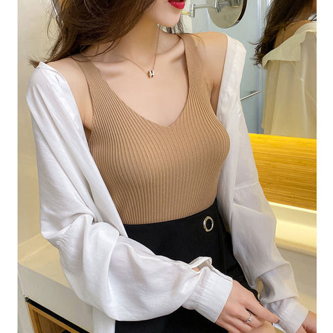 Looty Lush Bottoming shirt sleeveless top wear