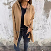 Autumn And Winter Solid Color Casual Zipper Hooded Jacket Coat Looty Lush