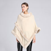 Imitation Rex Rabbit Fur Collar Cape And Shawl Looty Lush