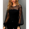 Women's Mesh Stitching Top Loose T-shirt