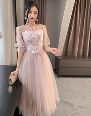 Pink Bridesmaid Dress New Summer Fairy Temperament Korean Wedding Sisters Dress Looty Lush