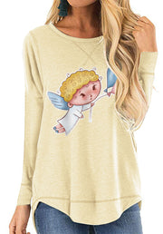 Looty Lush Angel print long sleeve t-shirt