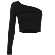 Looty Lush Black Skinny Long Sleeve T-Shirt