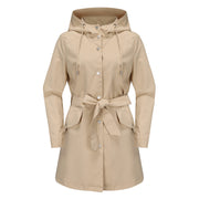 Spring And Autumn New Hooded Waterproof Coat Containing Belt Thin Looty Lush