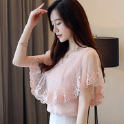 Looty Lush Lace shirt lady chiffon shirt top