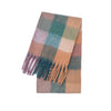 Women's Scarf Autumn And Winter New Thick Beard Color Four-grid Looty Lush