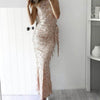 Long fringed sequin dress Looty Lush