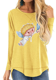 Looty Lush Angel print long sleeve t-shirt