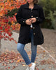 New Women's Polo Collar Solid Color Casual Bow Woolen Coat Looty Lush