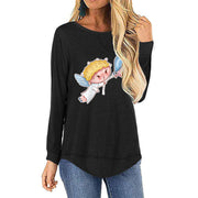 Looty Lush Angel print long sleeve t-shirt