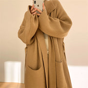 Long Thickened Sweater Women's Coat Loose Knitted Cardigan Looty Lush