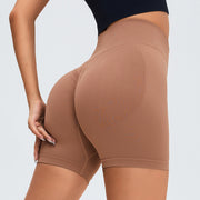 Seamless Yoga Shorts Women's Three-point High Waist Looty Lush