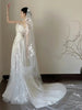 Satin Lace Wedding Veil Tube Top Fishtail Wedding Dress Looty Lush