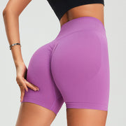 Seamless Yoga Shorts Women's Three-point High Waist Looty Lush