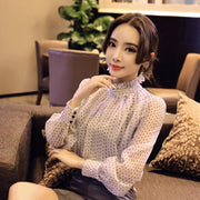 Looty Lush Ladies polka dot lace bottoming shirt