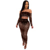 Fashion Sexy See-through Mesh Sequins Tassel Two-piece Set Looty Lush