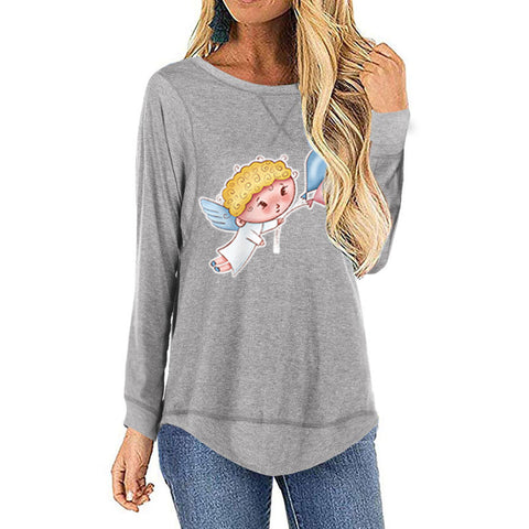 Looty Lush Angel print long sleeve t-shirt