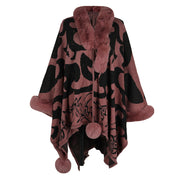 Women's Fur Collar Thickened Warm Shawl Looty Lush