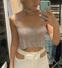 Women's Rhinestone Hot Girl Camisole Carnival Super Shiny Metal Rhinestone Top