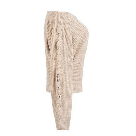 One-neck loose pullover sweater