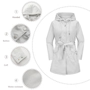 Spring And Autumn New Hooded Waterproof Coat Containing Belt Thin Looty Lush