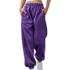 Women's Loose Leisure Sports Drawstring Wide Leg Ankle Banded Pants Looty Lush