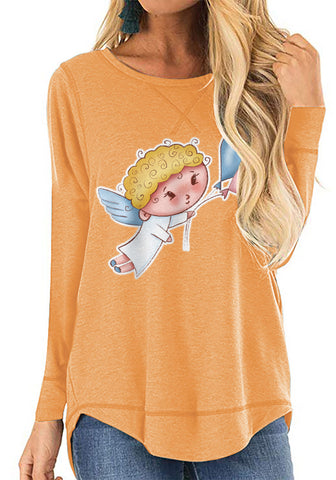 Looty Lush Angel print long sleeve t-shirt