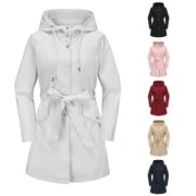 Spring And Autumn New Hooded Waterproof Coat Containing Belt Thin Looty Lush