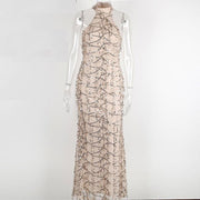 Long fringed sequin dress Looty Lush