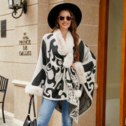 Women's Fur Collar Thickened Warm Shawl Looty Lush