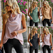 Looty Lush Elegant Women's Hot Collar Sleeveless Top