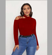 Women's Sling Long Sleeve Dropped Shoulder T-Shirt