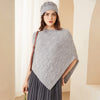 Women's Round Neck Pullover Cloak Cashmere Shawl Three-dimensional Twisted Pattern Looty Lush