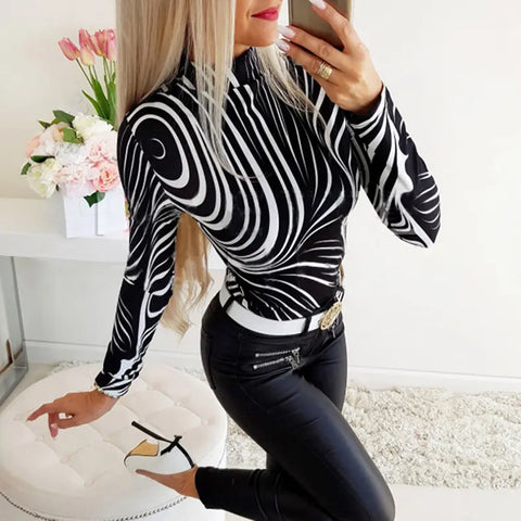 Looty Lush Sexy long-sleeved T-shirt bottoming shirt