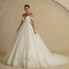 Off-shoulder Bridal Main Wedding Dress Elegant Court Style High-grade Luxury French Light Door Yarn Looty Lush