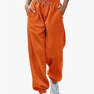 Women's Loose Leisure Sports Drawstring Wide Leg Ankle Banded Pants Looty Lush