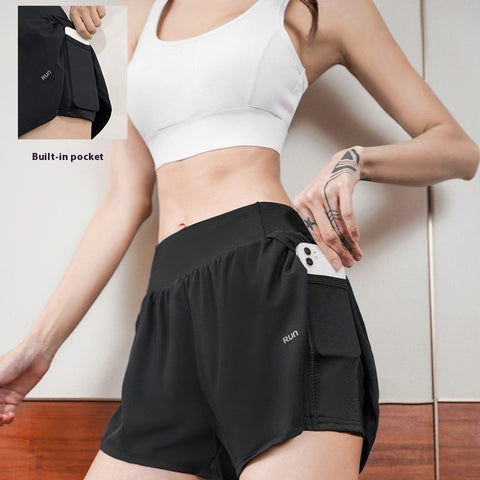 Yoga Clothes Pocket Sports Shorts Women's Quick-drying Fitness Looty Lush