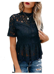 Summer Water-soluble Lace Temperament Crocheted Blouse Women