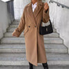 Suit Collar Double Breasted Woolen Coat Looty Lush