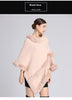 Imitation Rex Rabbit Fur Collar Cape And Shawl Looty Lush