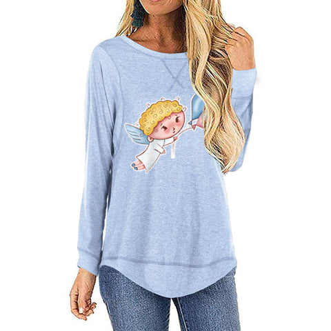 Looty Lush Angel print long sleeve t-shirt