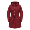 Spring And Autumn New Hooded Waterproof Coat Containing Belt Thin Looty Lush