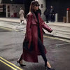 Women's Loose Fashion Long Leather Trench Coat Looty Lush