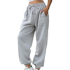 Women's Loose Leisure Sports Drawstring Wide Leg Ankle Banded Pants Looty Lush