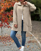 New Women's Polo Collar Solid Color Casual Bow Woolen Coat Looty Lush